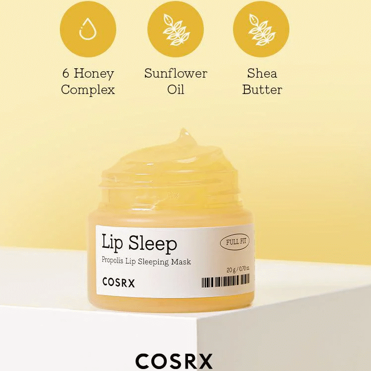 COSRX Full Fit Propolis Lip Sleeping Mask Masque de nuit pour les lèvres 20g