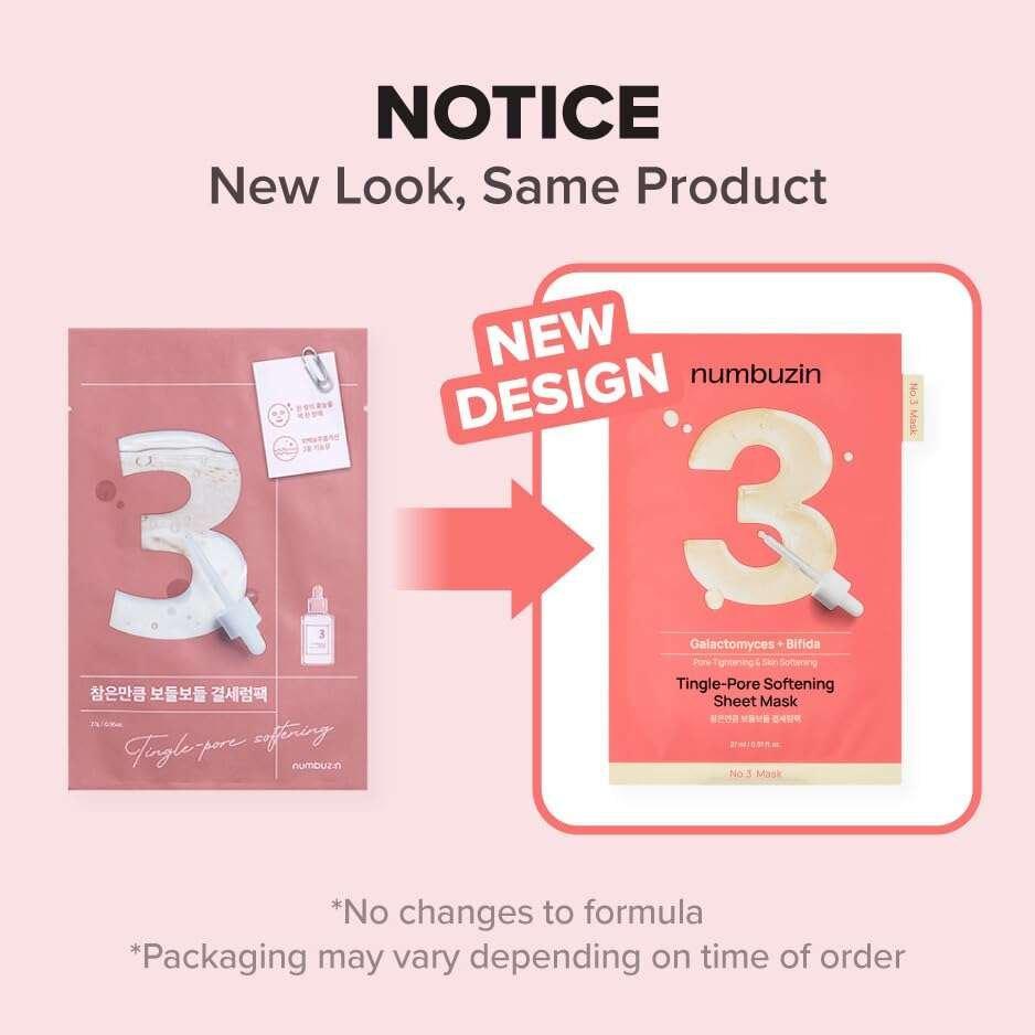Numbuzin No.3 Tingle-pore Softening Sheet Mask 27 ml
