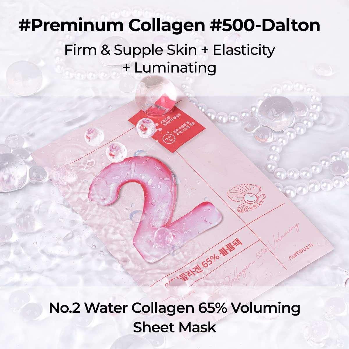 Numbuzin No.2 Water Collagen 65% Voluming Sheet Mask 27 ml