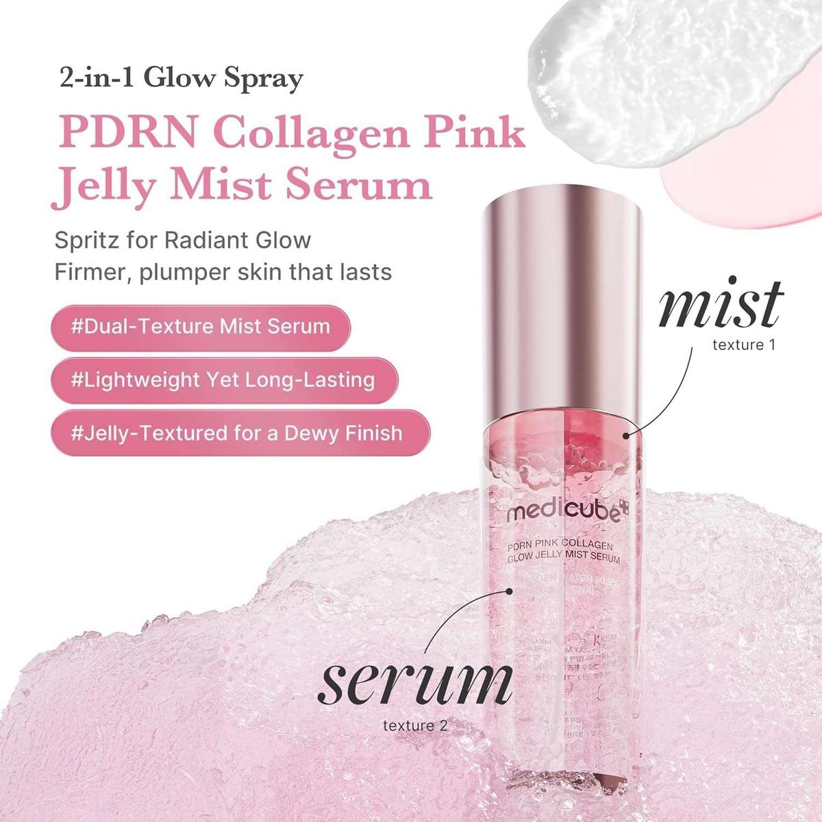 Medicube PDRN Pink Glow Jelly Mist Serum- Brume Sérum 100ml