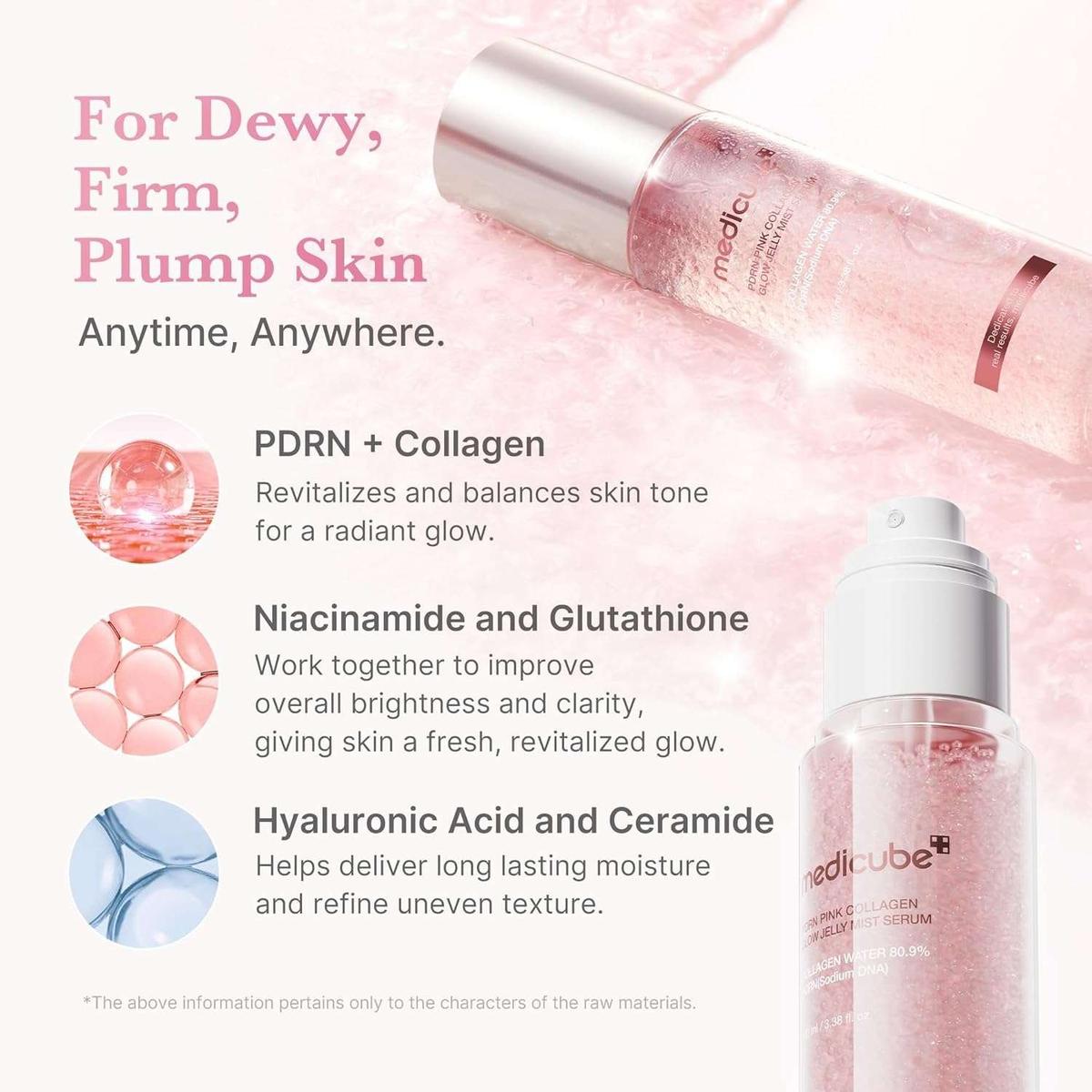 Medicube PDRN Pink Glow Jelly Mist Serum- Brume Sérum 100ml