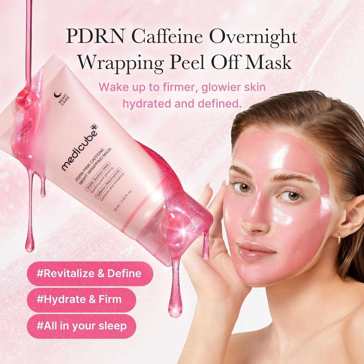 Medicube PDRN Pink Caffeine Night Wrapping Mask Masque de nuit 75 ml