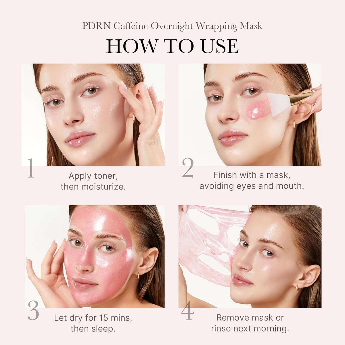 Medicube PDRN Pink Caffeine Night Wrapping Mask Masque de nuit 75 ml