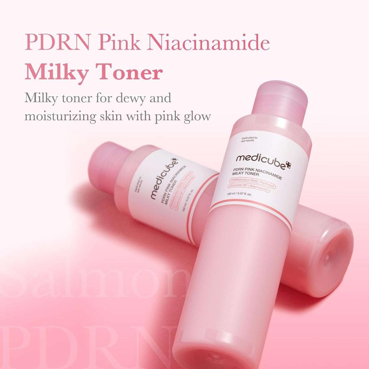 Medicube PDRN Pink Niacinamide Milky Toner Tonique Visage 150ml