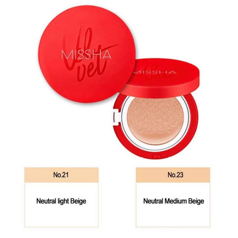 Missha Velvet Finish Cushion SPF50+++ Fond de teint cushion No 23