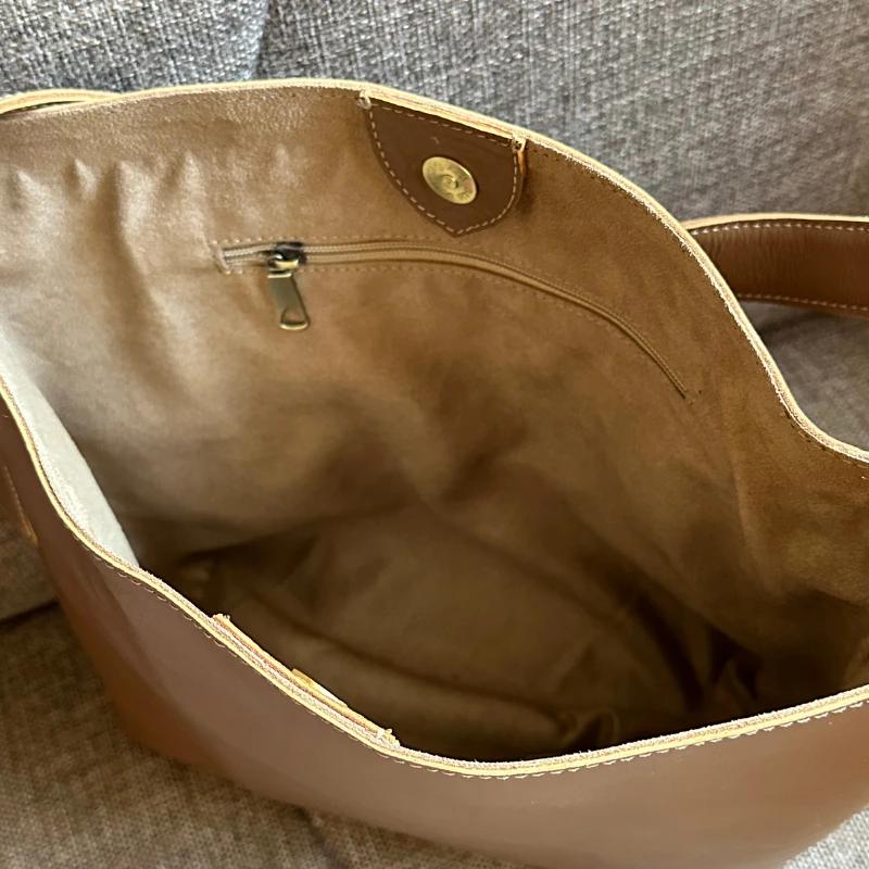 Sac Hobo Cuir Souple Femme Porté Épaule Élégant