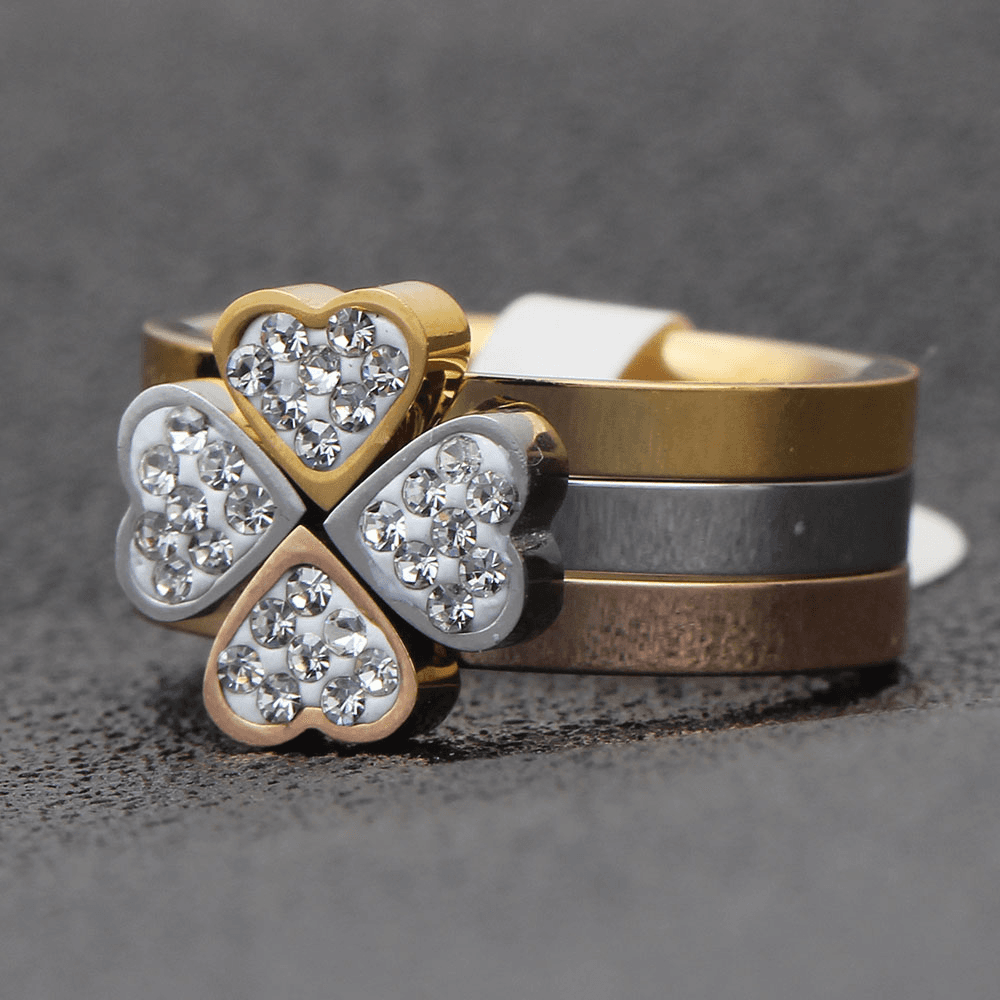 Triple Bague Trèfle