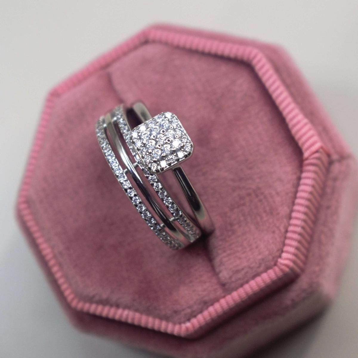 Double Bague Engagement 1