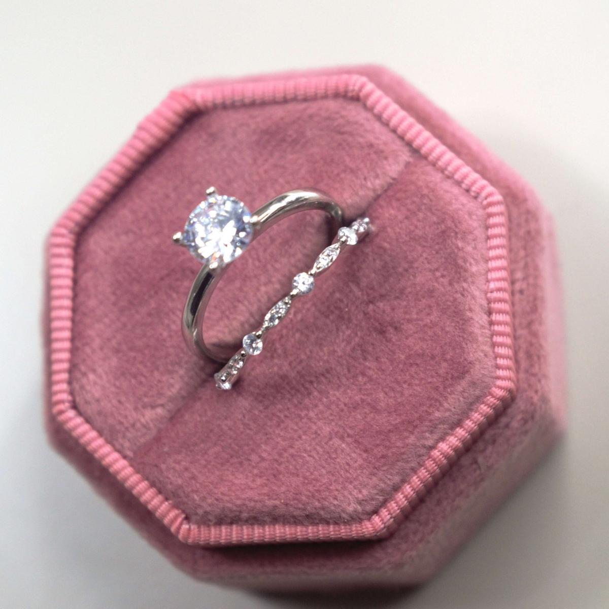 Double Bague Engagement 2