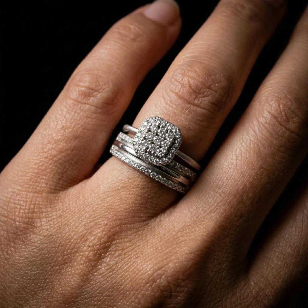 Double Bague Engagement 1