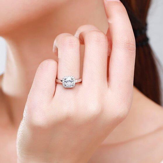Bague Solitario Argent
