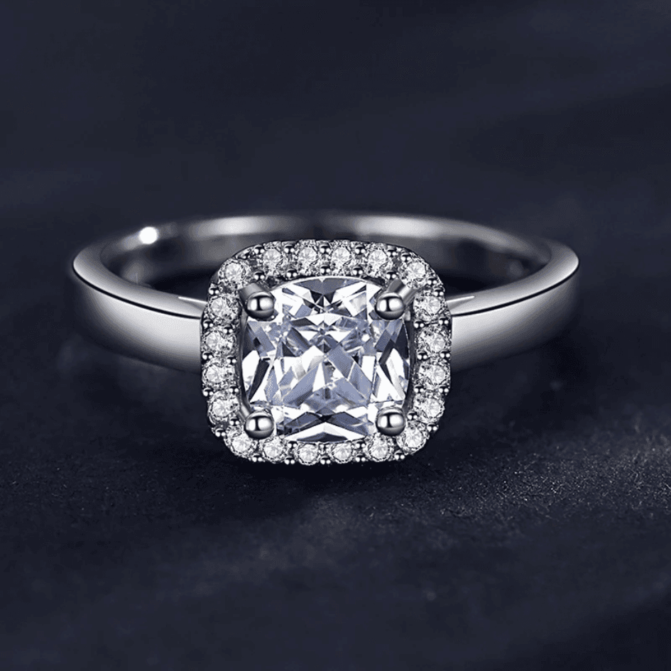 Bague Solitario Argent