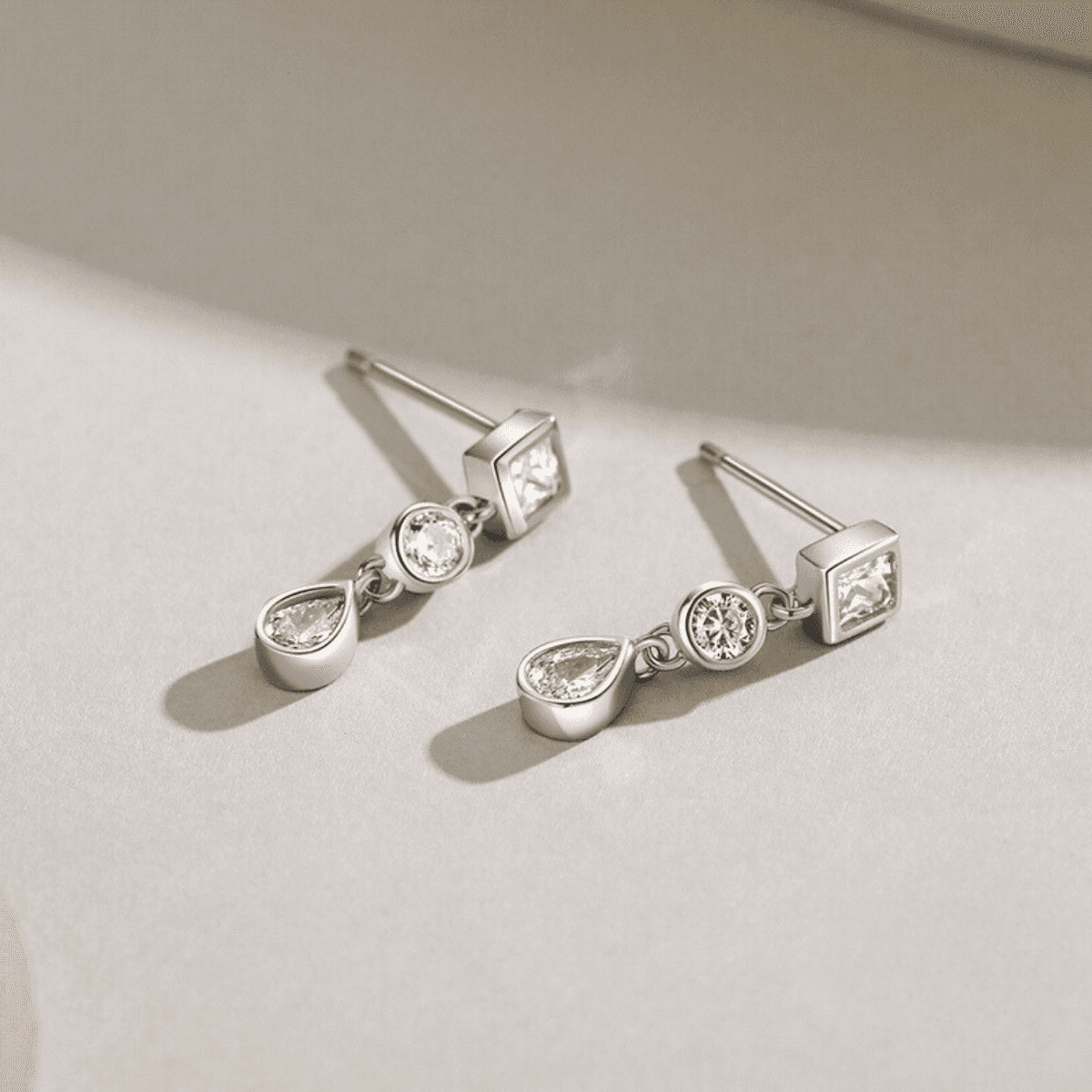 Boucles d'oreilles Cristalline Argent