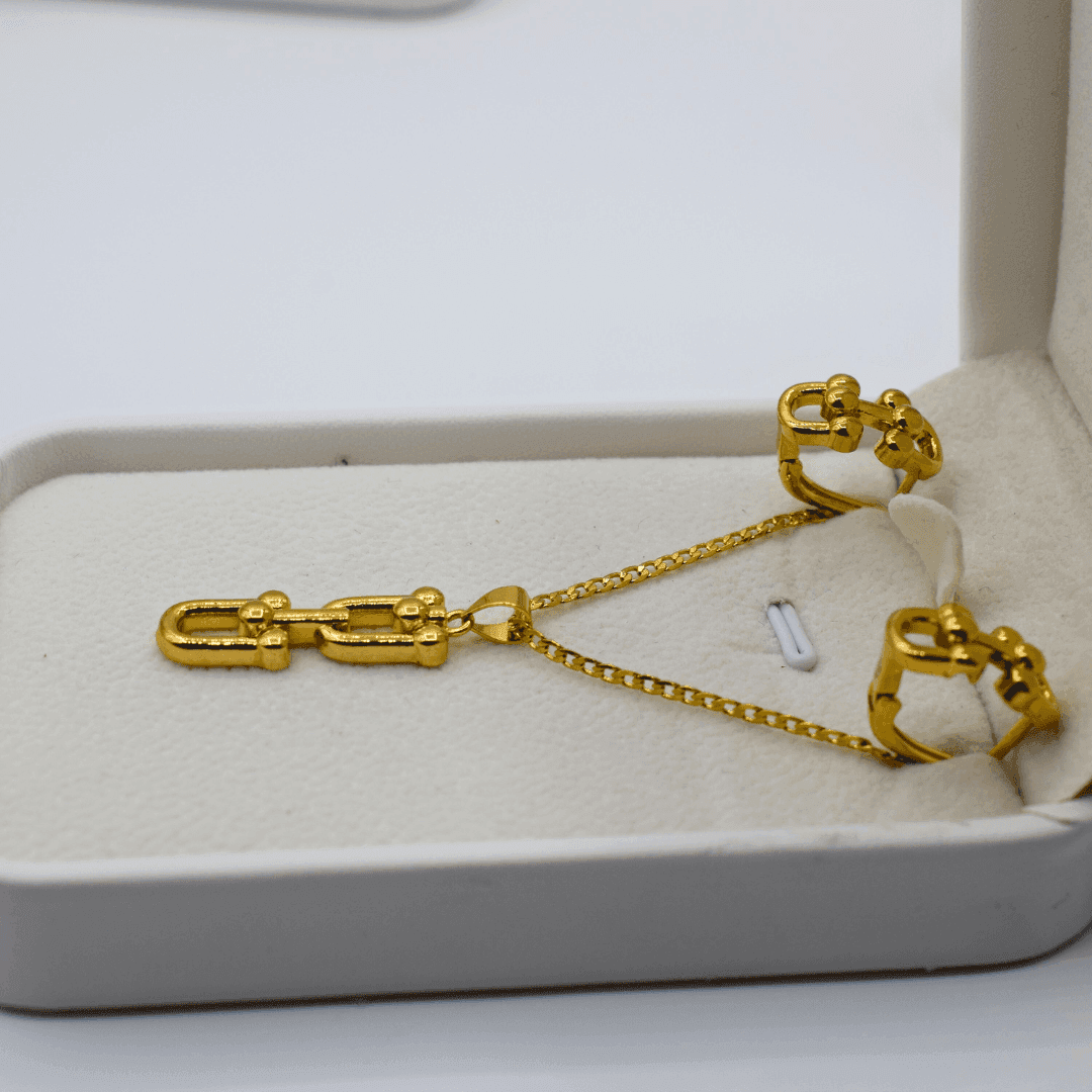 Ensemble bijoux Tiffany en Plaqué Or Élégance Harmonisée