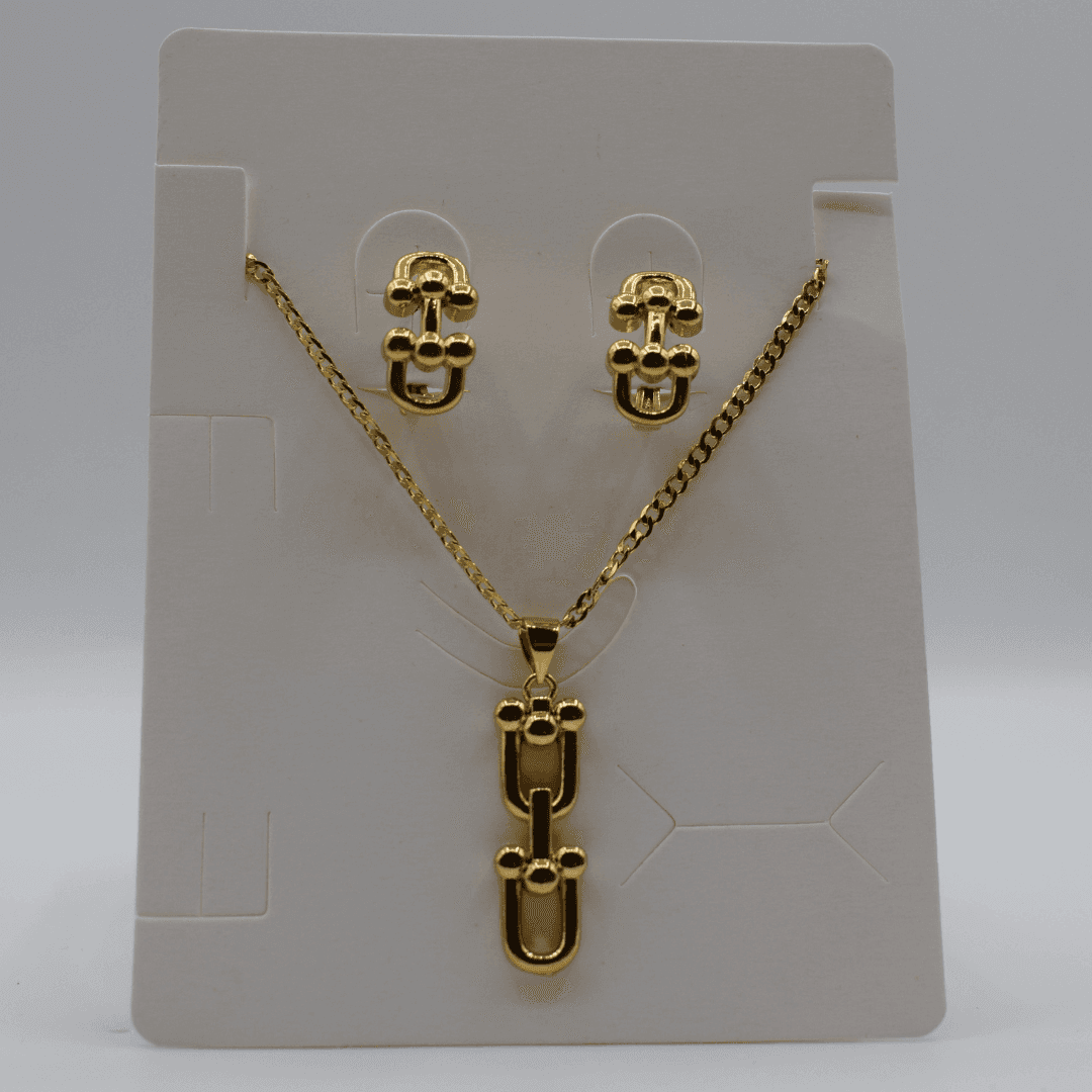 Ensemble bijoux Tiffany en Plaqué Or Élégance Harmonisée