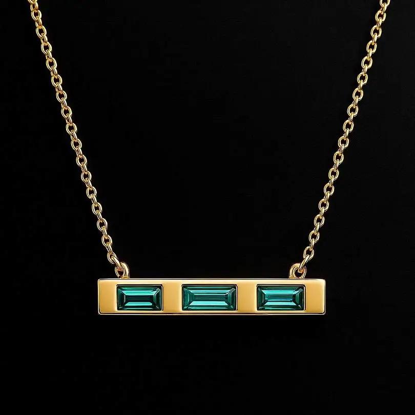 Collier 3 Émeraudes