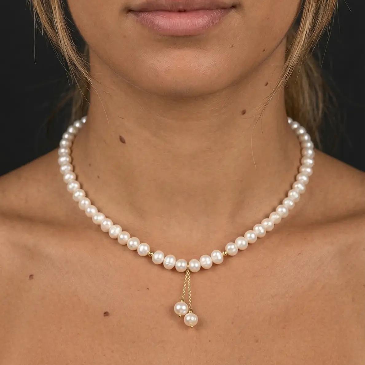Collier Kelthoum Perles Jouher et Or 18K