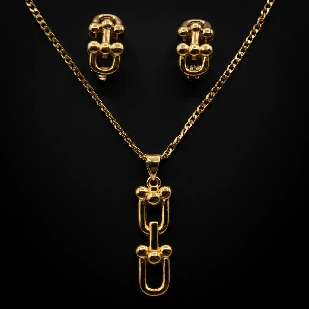 Ensemble bijoux Tiffany en Plaqué Or Élégance Harmonisée