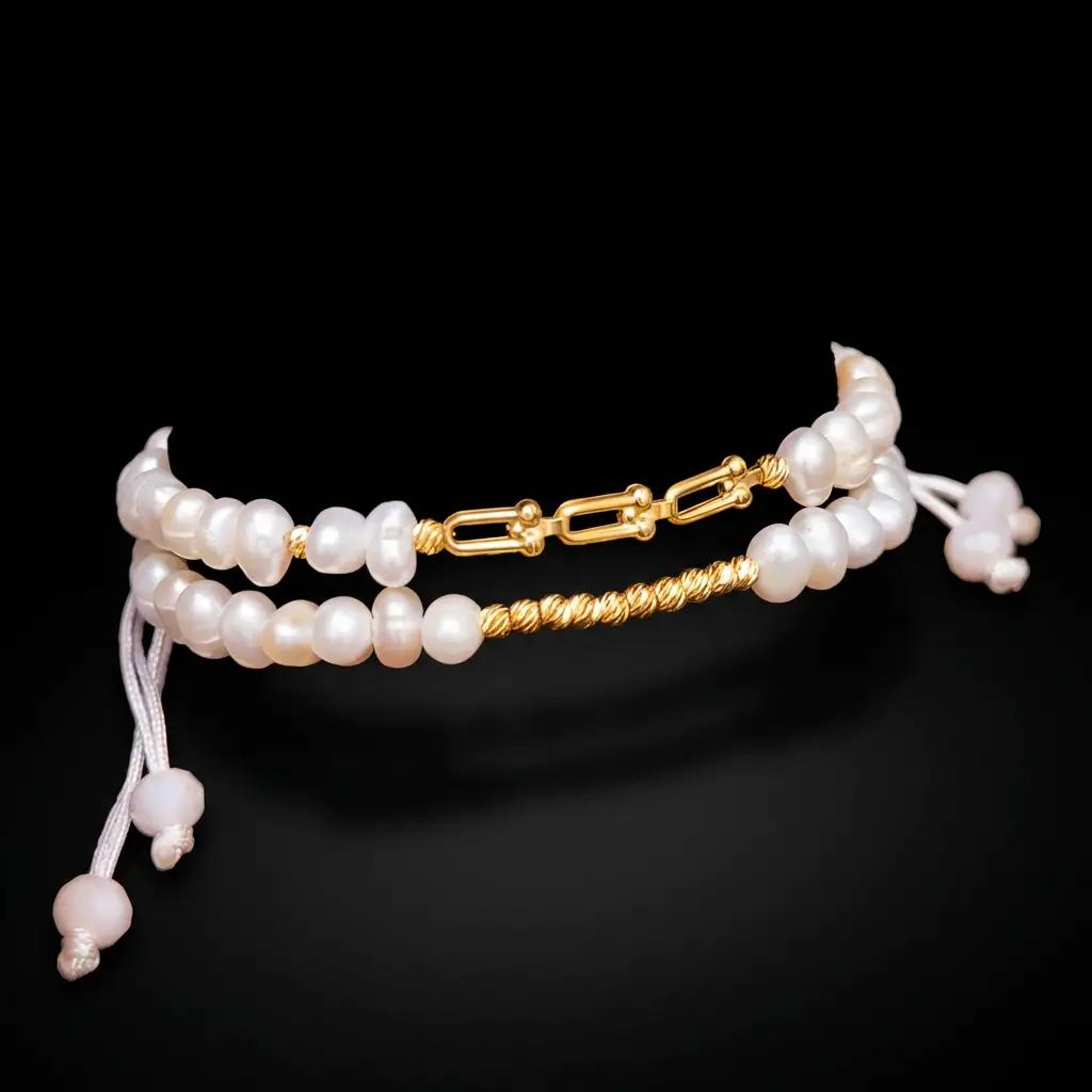 Double Bracelet Jouher tiffany les boules Or 18K