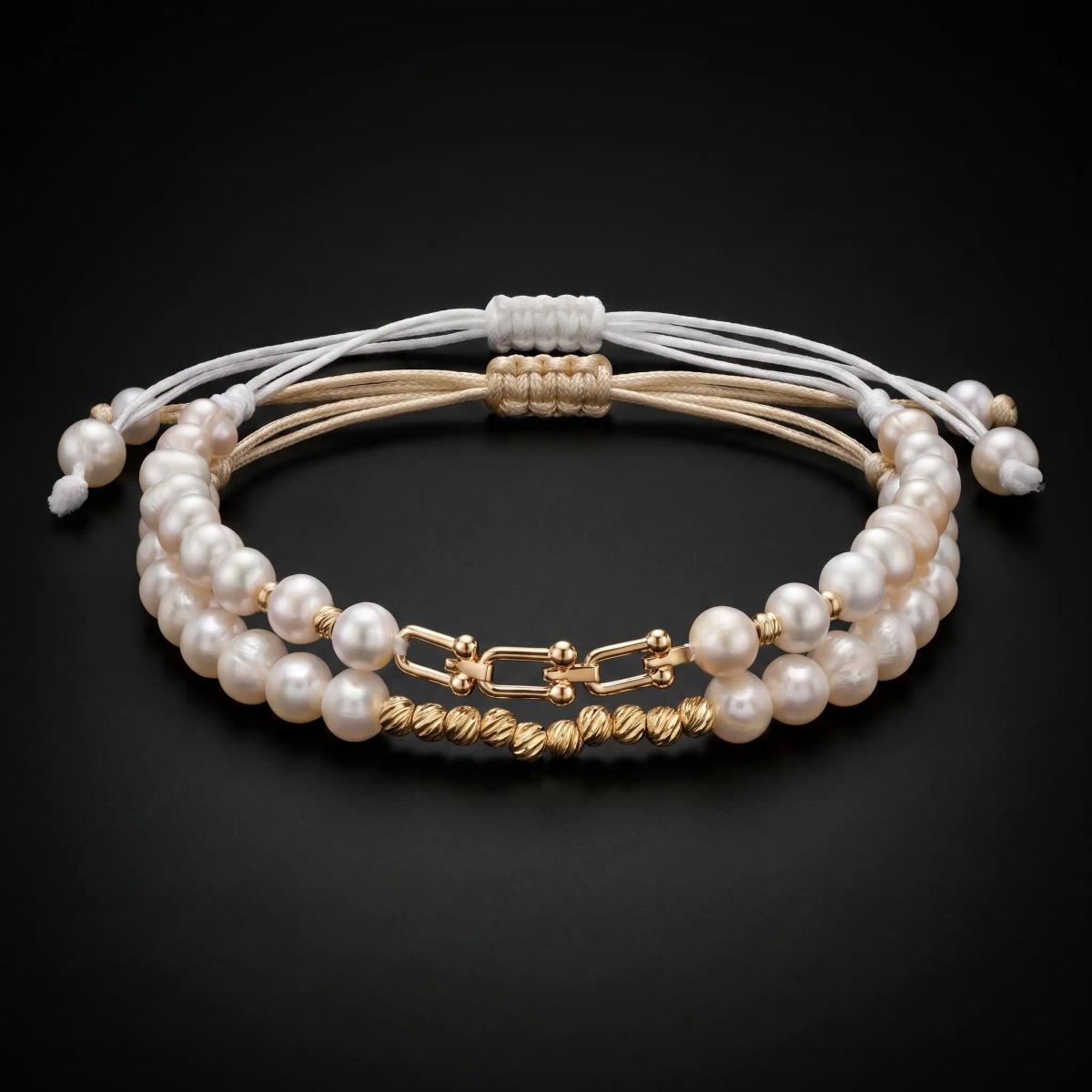 Double Bracelet Jouher tiffany les boules Or 18K