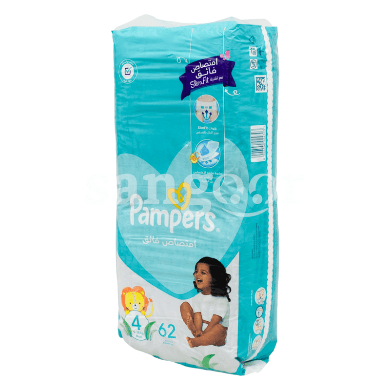 PAMPERS Couche Bébé T4 (9 18)kg 62 pcs