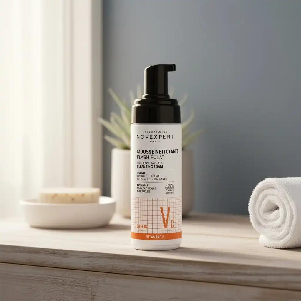 NOVEXPERT Mousse Nettoyante Flash Éclat 150 ml