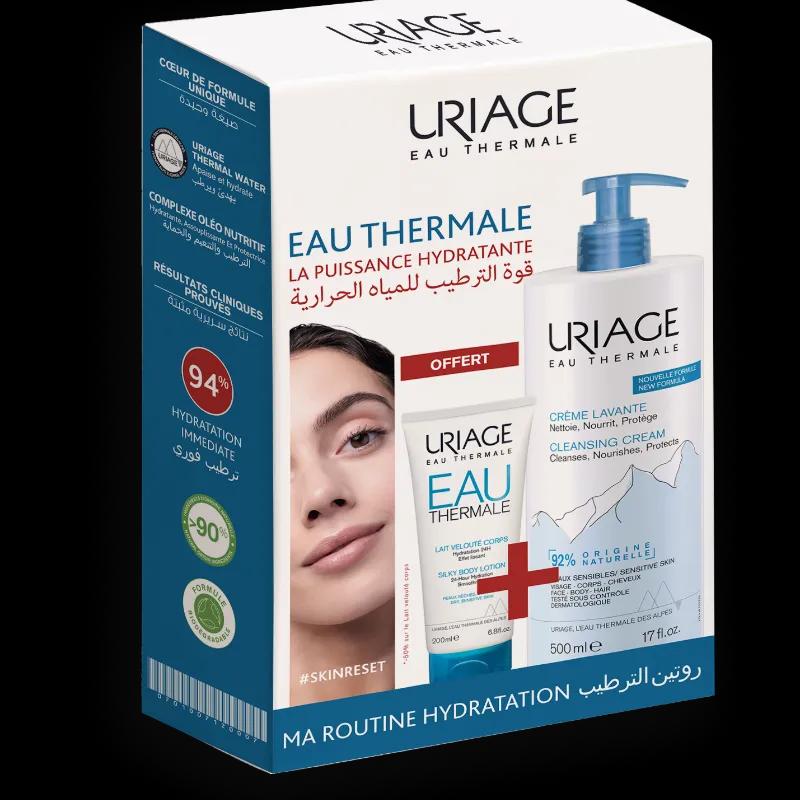 Uriage Coffret Crème Lavante 500 ml + Lait Veloute 200 ml Offert