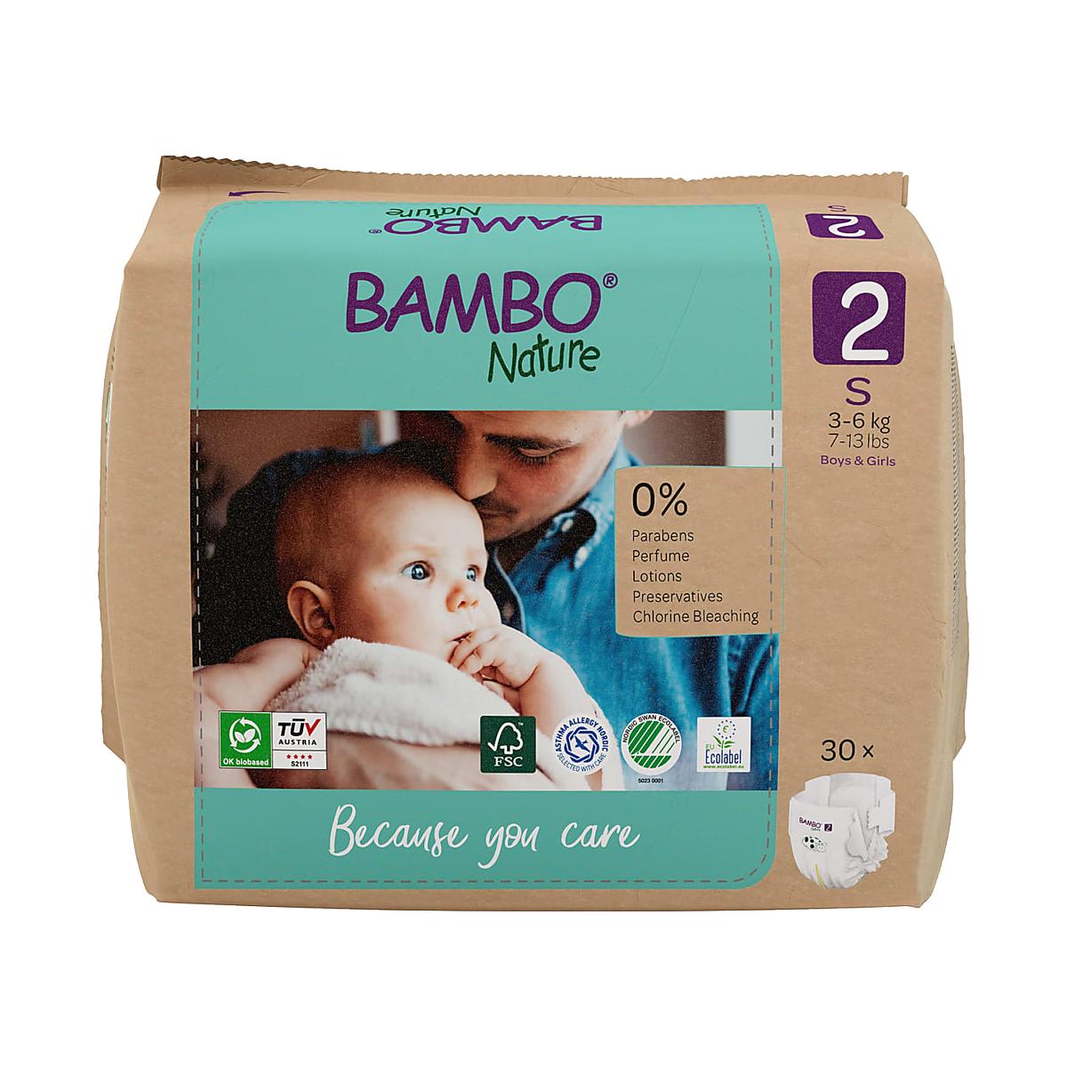 Bambo Nature Couches Taille 2 S 3-6 kg x30