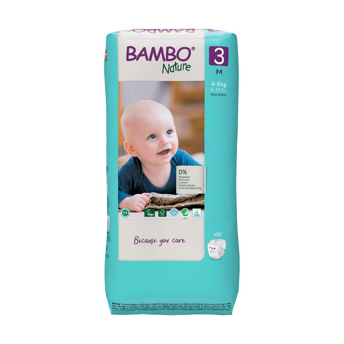 Bambo Nature Couches Taille 3 M 4-8 kg x52