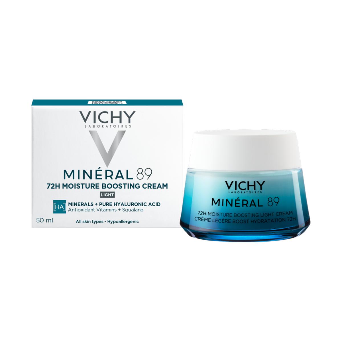 Vichy Minéral 89 Crème Légère Boost Hydratation 72 h 50 ml