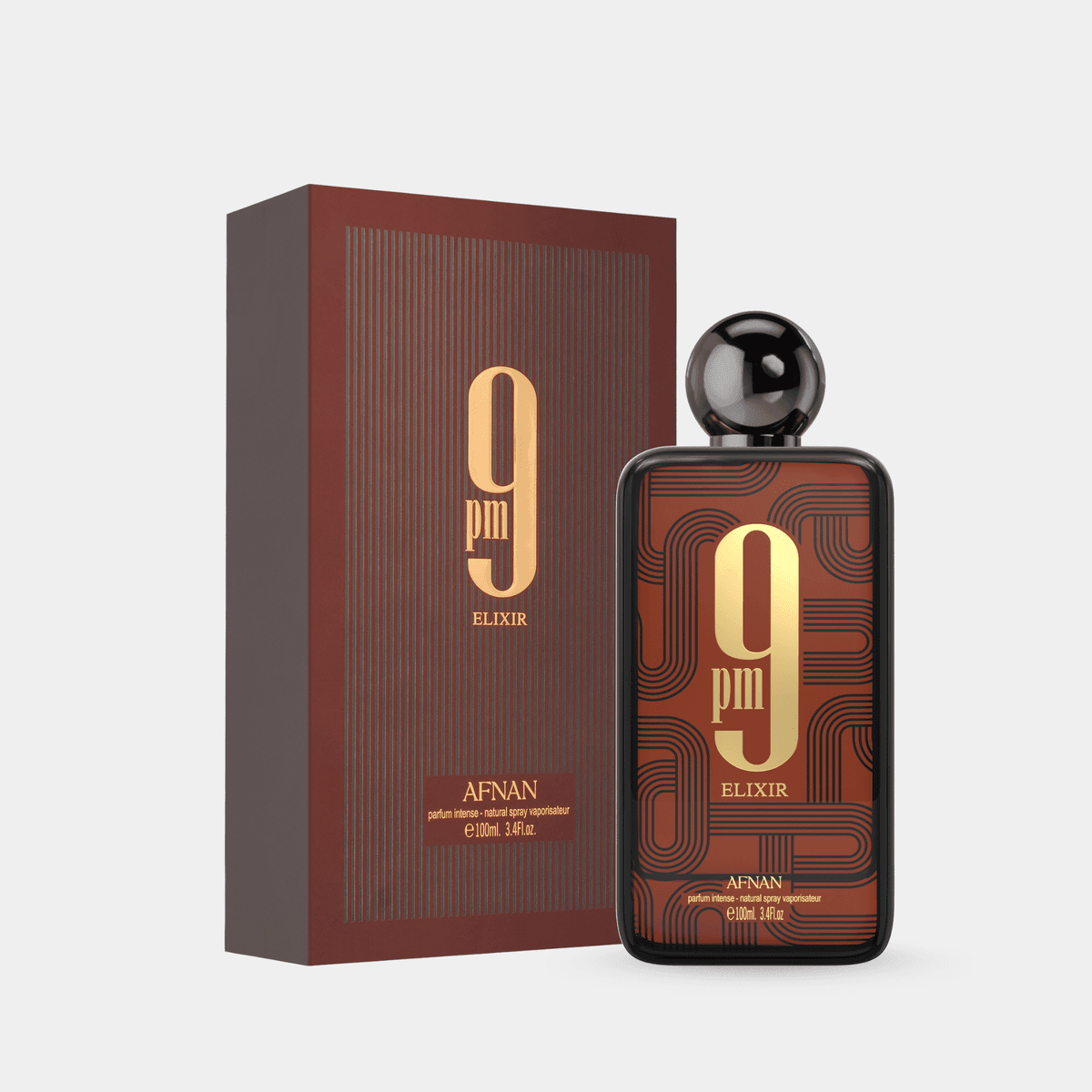 Afnan 9 PM Elixir Extrait de Parfum 100ml | Parfum Homme Maroc Oud Malaki