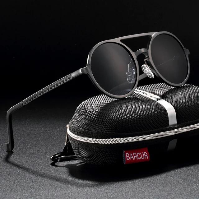 BARCUR lunettes de soleil polarisées rondes