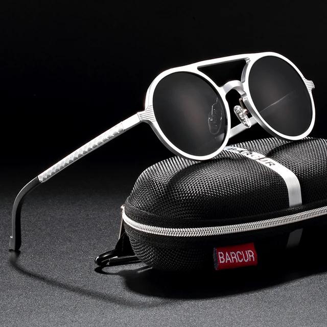 BARCUR lunettes de soleil polarisées rondes