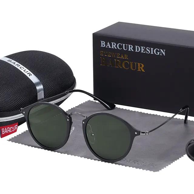 BARCUR aluminium magnésium Vintage lunettes de soleil