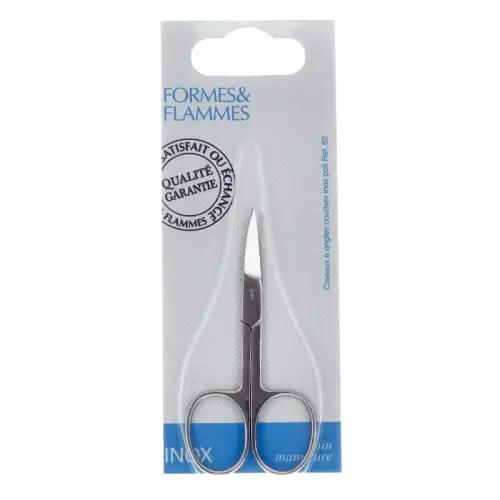 FORMES ET FLAMMES F&F CISEAUX A ONGLES COURBES INOX POLI RÉF 82