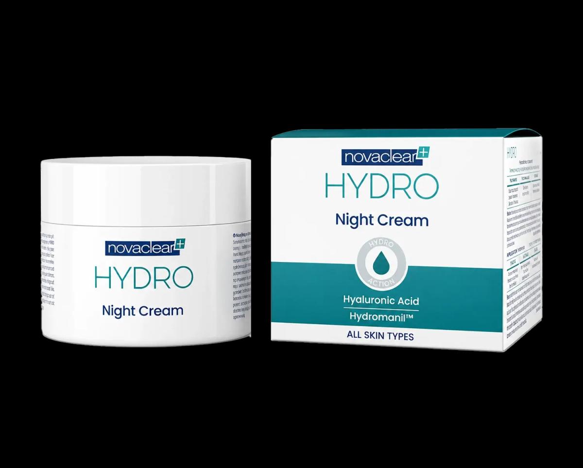 Novaclear Hydro Night Cream Hydratante Nuit à l'Acide Hyaluronique 50ML