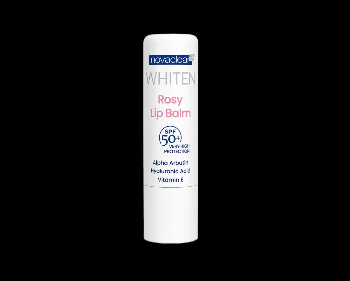 Novaclear Whiten Rosy Lip Balm SPF 50+ Baume à Lèvres Éclaircissant & Protecteur