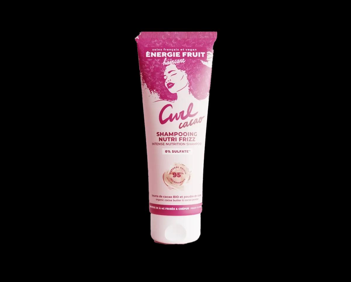 Énergie Fruit Curl Cacao Shampooing Nutri Frizz Sans Sulfate au Beurre de Cacao Bio