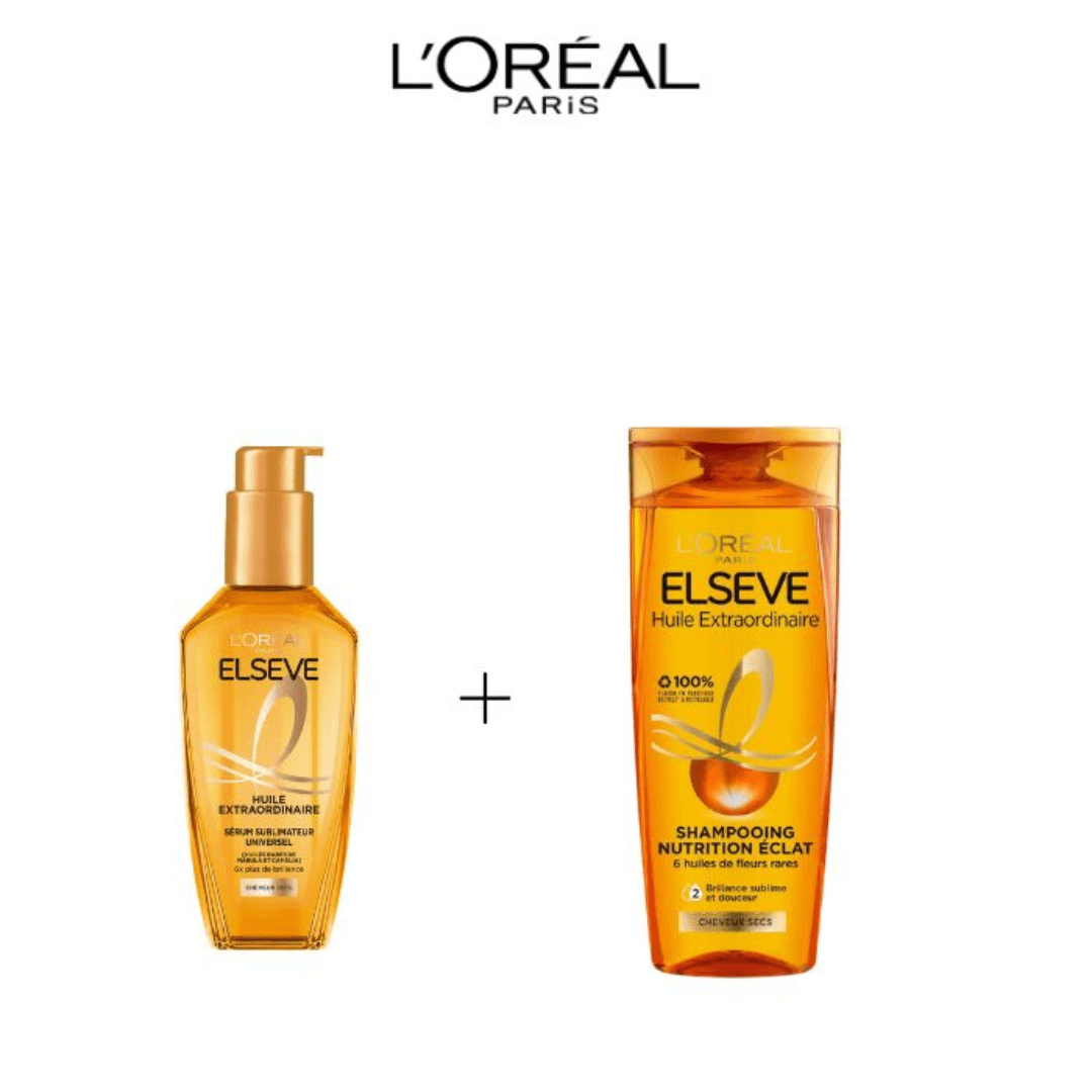 Elseve L'Oreal Paris Huile Extraodinaire Cheveux Normal Secs shampooing 200ml+Serum 100ml