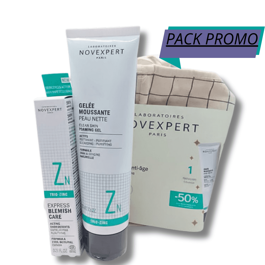Novexpert Gelee Moussant Trio-Zin +Stop Bouton Express+ Trousse -50%