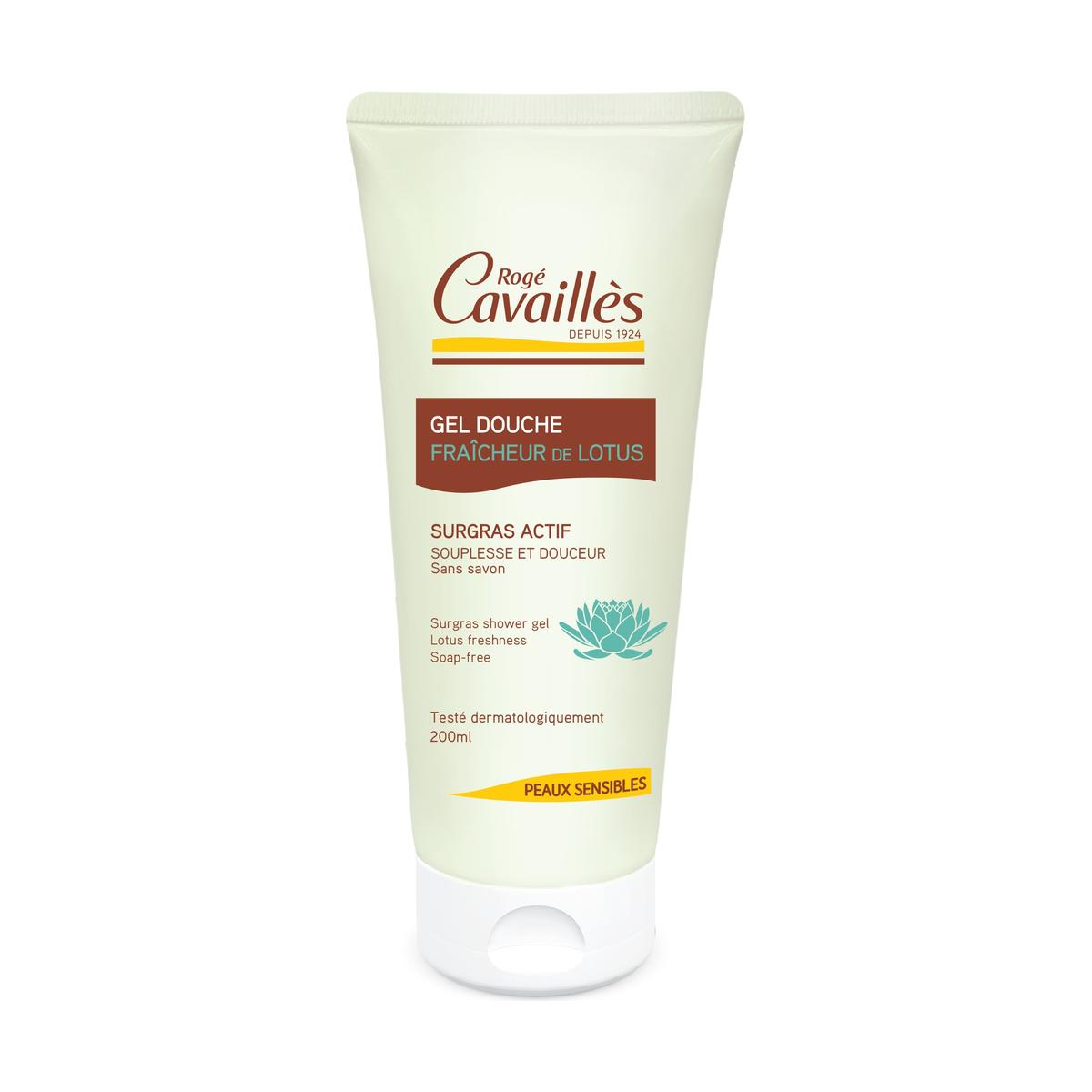 Rogé Cavaillès Gel Douche Surgras Actif Fraîcheur de Lotus 200 ml